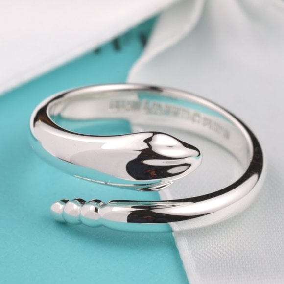 Tiffany & Co. Vintage Elsa Peretti Snake Ring Sterling Silver Size 6 - Picture 2 of 9